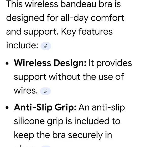 NEW Truekind 4XL Convertible Strapless Bandeau Bra NWT Wireless Anti-slip (PP-2) - Picture 8 of 8